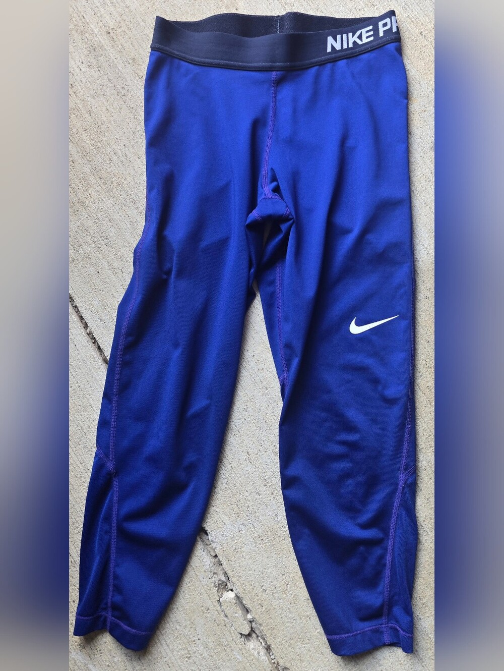 Royal Blue Nike Pro Dri-FIT Workout Leggings